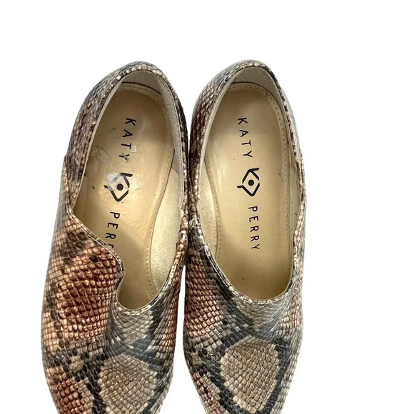 Katy Perry The Hope Brown Snakeskin Print Ankle‎ Bootie Shootie Size US 5.5 - Picture 7 of 9